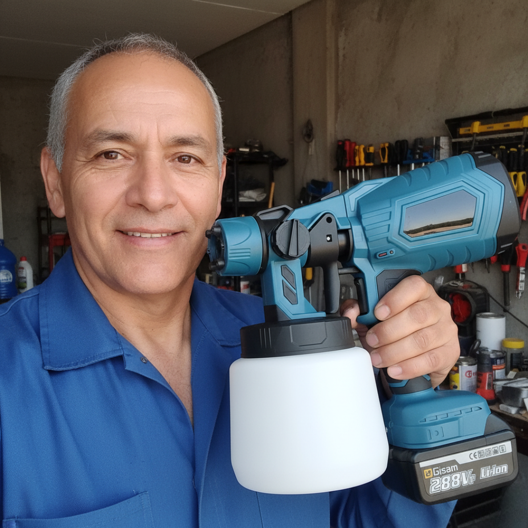 COMPRESOR DE PINTURA INALÁMBRICO 48V | INCLUYE 2 BATERÍAS DE REGALO ⚡