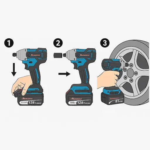 Impact™ Llave Taladro de Impacto Inalámbrico doble batería + Accesorios