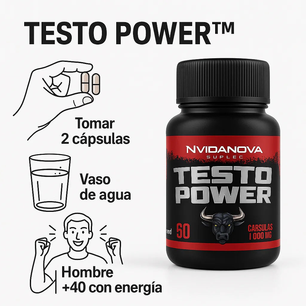 TESTO POWER™ Potencia Natural · 1000mg · 60 cápsulas