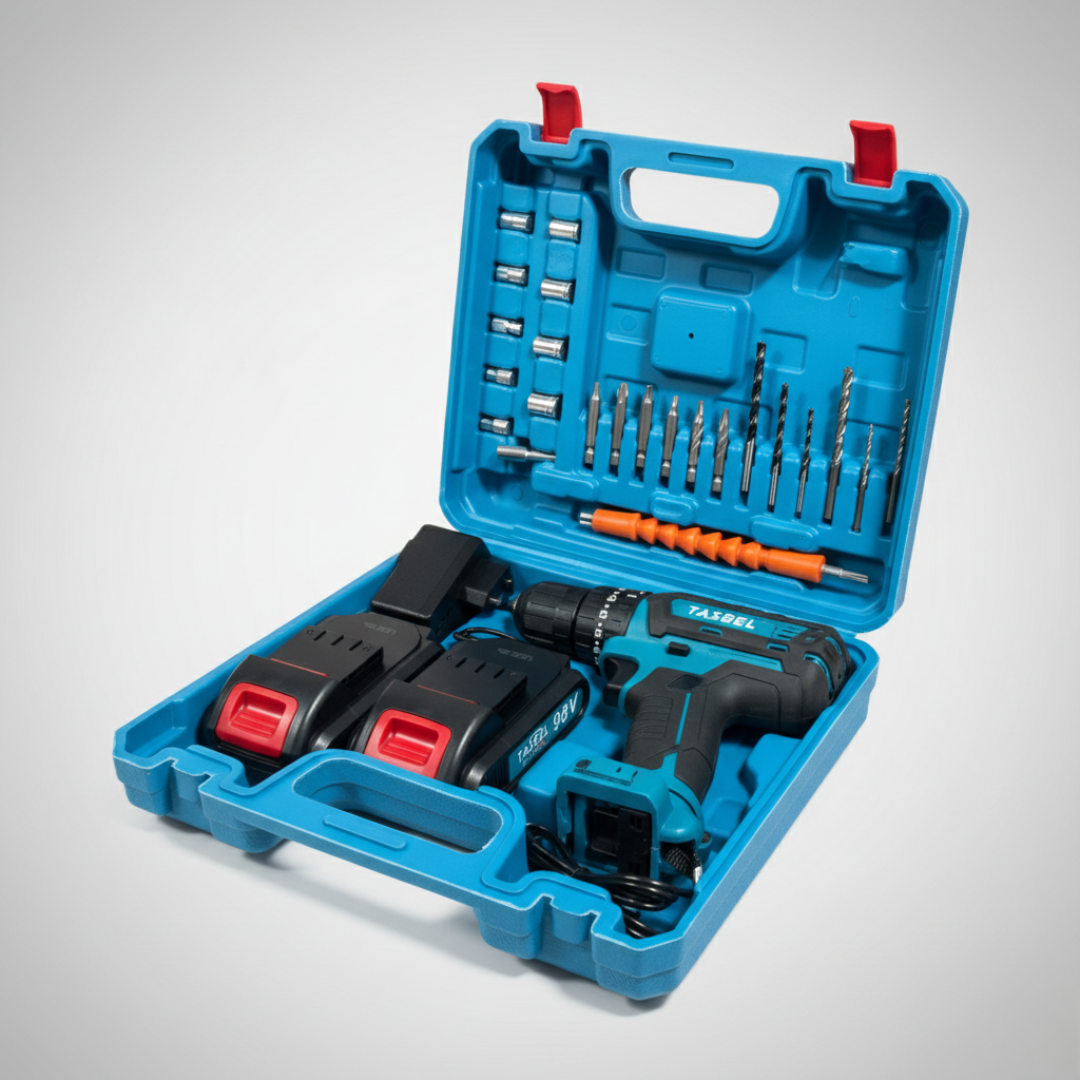TASBEL™ Taladro Inalámbrico 98V + Adaptador Caladora GRATIS