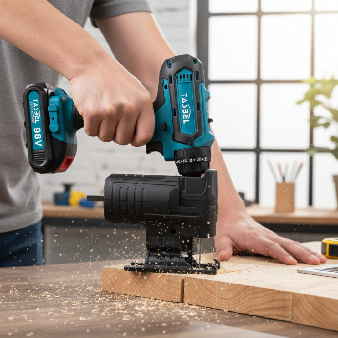 TASBEL™ Taladro Inalámbrico 98V + Adaptador Caladora GRATIS