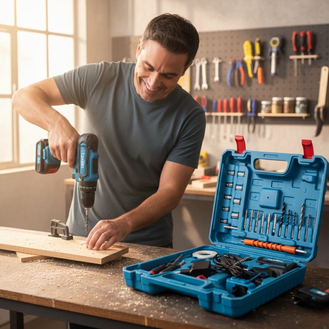 TASBEL™ Taladro Inalámbrico 98V + Adaptador Caladora GRATIS