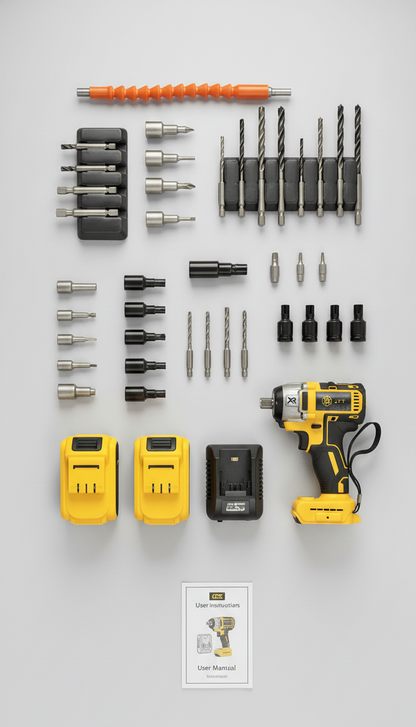 Impact XR ™ 98V Llave Taladro de Impacto Inalámbrico doble batería + Accesorios